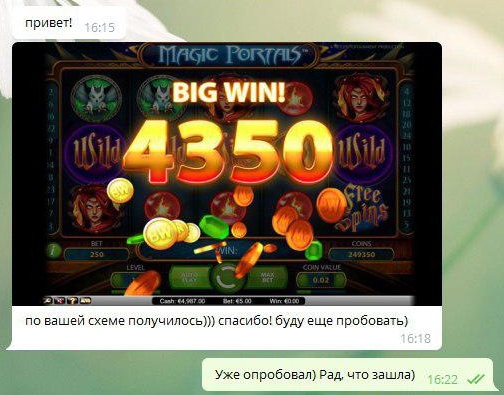 Схема выигрыша в Magic Portals